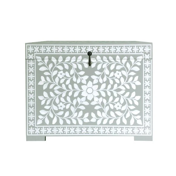 Dunelm Grey And White Hand Painted Chest 1 Dunelm Grey And White Hand Painted Chest