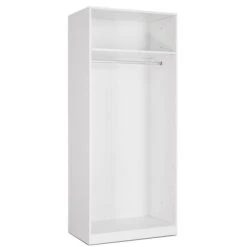 Harmony Euston Double Wardrobe, White -The Furniture Store 30619258 alt02
