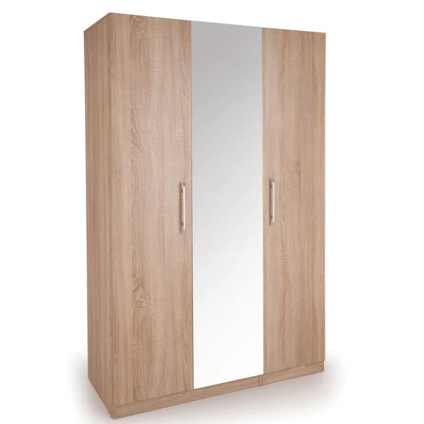 Harmony Holborn Triple Wardrobe, Mirrored 1 Harmony Holborn Triple Wardrobe, Mirrored