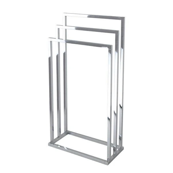 Lloyd Pascal Chrome 3 Rail Towel Stand 1 Lloyd Pascal Chrome 3 Rail Towel Stand
