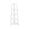 Lloyd Pascal White 4 Tier Corner Shelving Unit