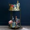 Dunelm Pimlico Antique Brass Drinks Trolley