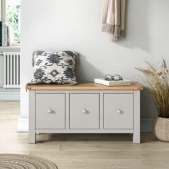 Dunelm Bromley Grey Storage Bench