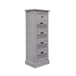 Dunelm Lucy Cane Tall 5 Drawer Chest -The Furniture Store 30645311 alt04