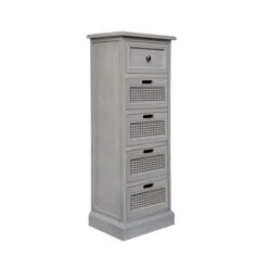 Dunelm Lucy Cane Tall 5 Drawer Chest -The Furniture Store 30645311 alt05