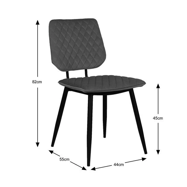 Dunelm Austin Set Of 2 Faux Leather Brown Dining Chairs 2 Dunelm Austin Set Of 2 Faux Leather Brown Dining Chairs - Image 2