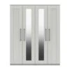 One Call Furniture Ethan 4 Door Wardrobe, Mirrored