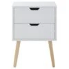 GFW Nyborg 2 Drawer Bedside Table