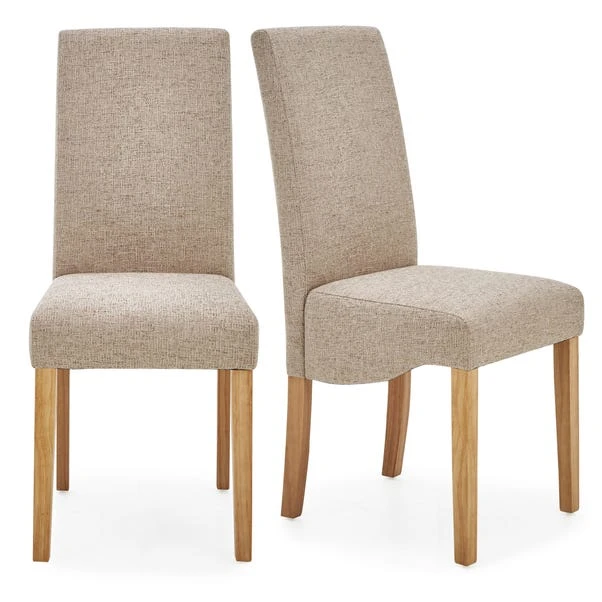 Dunelm Ethan Set Of 2 Dining Chairs Natural Boucle 2 Dunelm Ethan Set Of 2 Dining Chairs Natural Boucle - Image 2