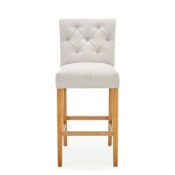 Dunelm Newbury Bar Stool Natural Linen