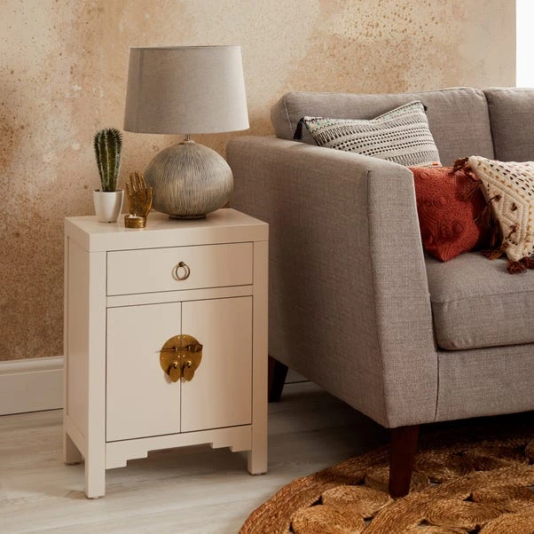 Dunelm Hanna Small 1 Drawer & 1 Door Chest, Oyster Grey 1 Dunelm Hanna Small 1 Drawer & 1 Door Chest, Oyster Grey