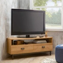 Dunelm Fulton Oak Effect Corner TV Stand