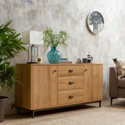 The Furniture Store 24 Dunelm Fulton Oak Effect Large Sideboard