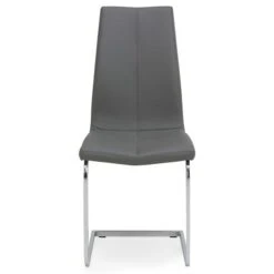 Dunelm Jamison Set Of 2 Faux Leather Grey Dining Chairs -The Furniture Store 30668447 alt03