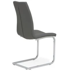 Dunelm Jamison Set Of 2 Faux Leather Grey Dining Chairs -The Furniture Store 30668447 alt05