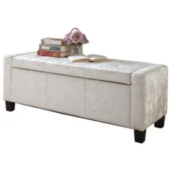 GFW Verona Crushed Velvet Ottoman