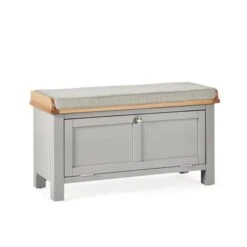 Dunelm Bromley Grey Storage Bench With Cushion -The Furniture Store 30685247 alt03