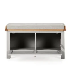 Dunelm Bromley Grey Storage Bench With Cushion -The Furniture Store 30685247 alt04