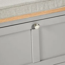 Dunelm Bromley Grey Storage Bench With Cushion -The Furniture Store 30685247 alt06