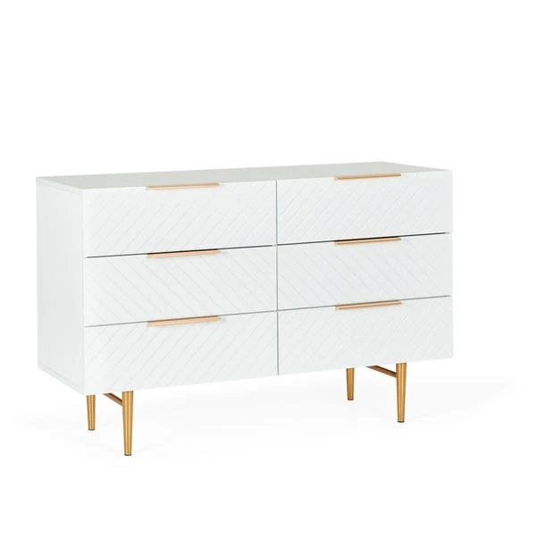 Dunelm Maurice 6 Drawer Chest, White 3 Dunelm Maurice 6 Drawer Chest, White - Image 3