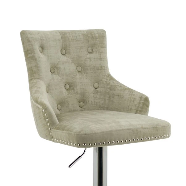 Dunelm Selena Distressed Velvet Bar Stool 5 Dunelm Selena Distressed Velvet Bar Stool - Image 5
