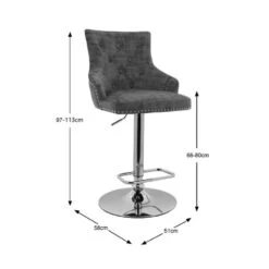 Dunelm Selena Distressed Velvet Bar Stool 11 Dunelm Selena Distressed Velvet Bar Stool -The Furniture Store 30685461 alt09