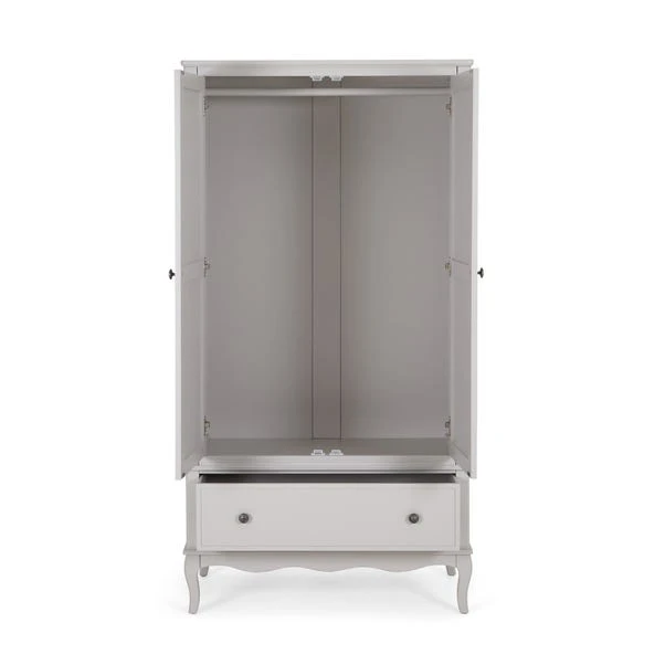Dunelm Clara Double 1 Drawer Wardrobe, Grey 3 Dunelm Clara Double 1 Drawer Wardrobe, Grey - Image 3