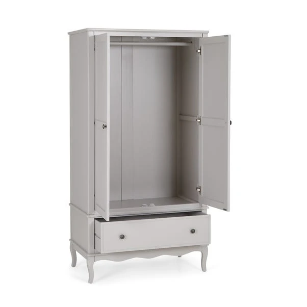 Dunelm Clara Double 1 Drawer Wardrobe, Grey 4 Dunelm Clara Double 1 Drawer Wardrobe, Grey - Image 4