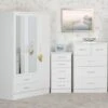 Seconique Nevada Triple 2 Drawer Wardrobe, Mirrored