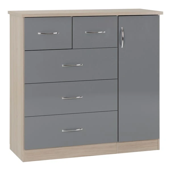 Seconique Nevada Small Single 5 Drawer Wardrobe 2 Seconique Nevada Small Single 5 Drawer Wardrobe - Image 2
