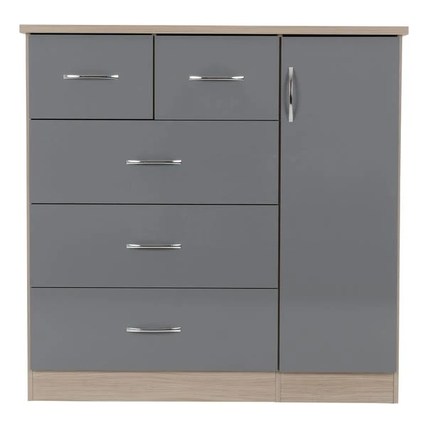 Seconique Nevada Small Single 5 Drawer Wardrobe 3 Seconique Nevada Small Single 5 Drawer Wardrobe - Image 3