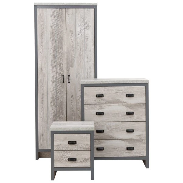GFW Boston 3 Piece Bedroom Set, Grey 1 GFW Boston 3 Piece Bedroom Set, Grey