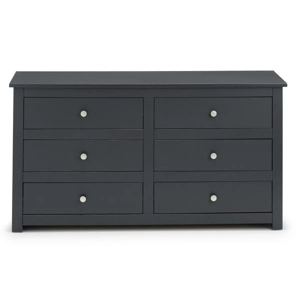 Julian Bowen Radley 6 Drawer Chest, Dark Grey & Pine 1 Julian Bowen Radley 6 Drawer Chest, Dark Grey & Pine