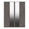 One Call Furniture Parker 4 Door Wardrobe, Mirrored