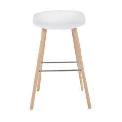 Dunelm Erik White Bar Stool -The Furniture Store 30711152 alt02