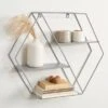 Dunelm Grey Large Hexagonal Shelf