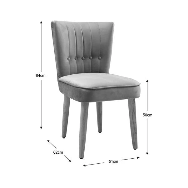 Dunelm Isla Velvet Dining Chair 6 Dunelm Isla Velvet Dining Chair - Image 6
