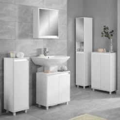 Lloyd Pascal Vienna White Under Sink Unit With Reversible 4 In 1 Colour Bar -The Furniture Store 30713920 alt02