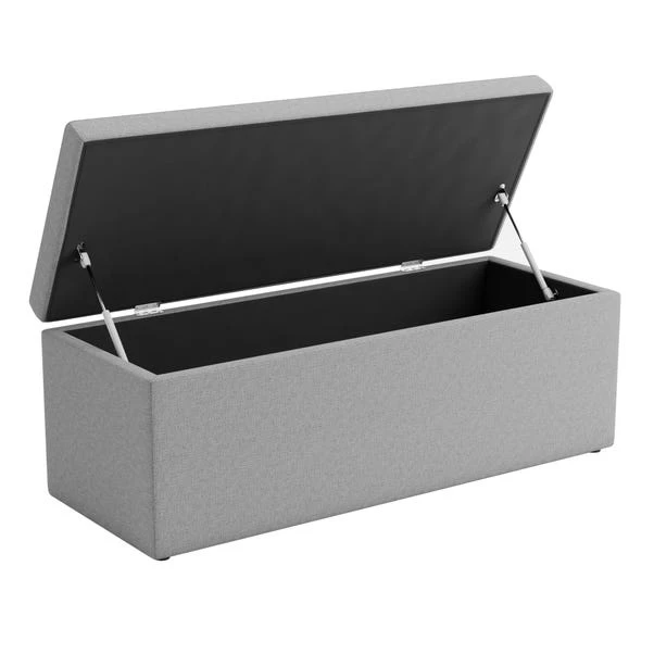 Dunelm Oswald Faux Wool Buttoned Ottoman Bench 4 Dunelm Oswald Faux Wool Buttoned Ottoman Bench - Image 4