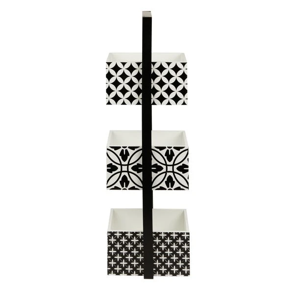 Dunelm Geo Tile Monochrome Caddy 3 Dunelm Geo Tile Monochrome Caddy - Image 3