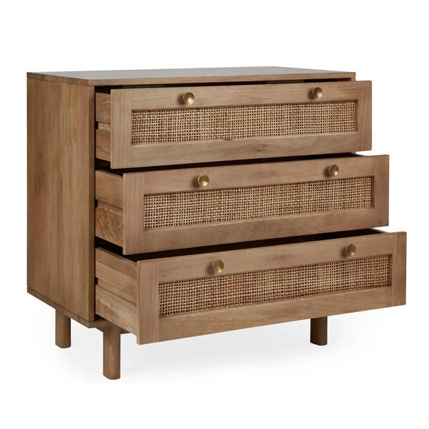 Dunelm Indi 3 Drawer Chest, Mango Wood 4 Dunelm Indi 3 Drawer Chest, Mango Wood - Image 4