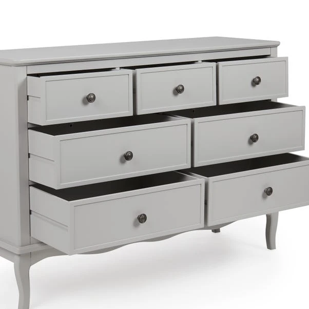 Dunelm Clara 7 Drawer Chest, Grey & Pine 4 Dunelm Clara 7 Drawer Chest, Grey & Pine - Image 4