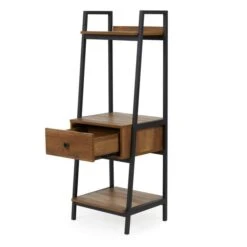 Dunelm Fulton Ladder Bedside Table, Pine Effect -The Furniture Store 30728510 alt02