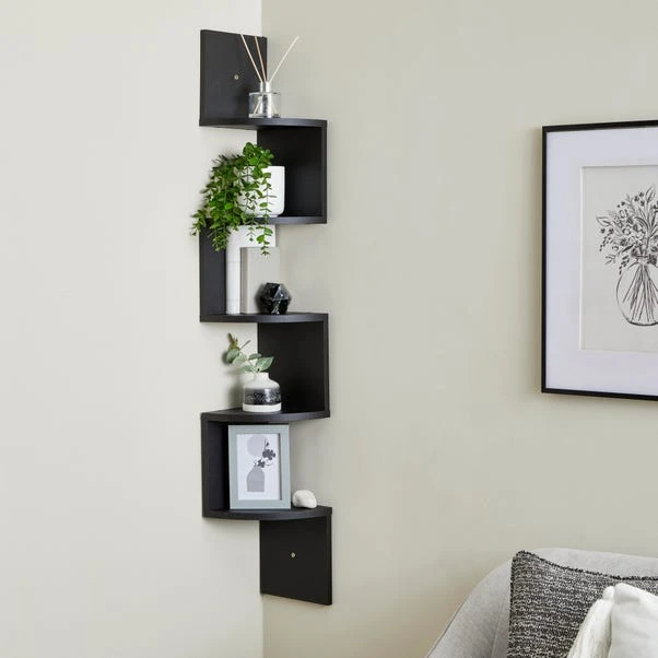 Dunelm Corner Wall Mounted Shelving Unit 1 Dunelm Corner Wall Mounted Shelving Unit