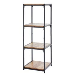 Dunelm Modular 4 Shelf Black Frame Component -The Furniture Store 30733561 alt04
