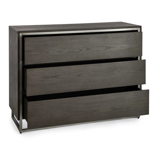 Dunelm Logan 3 Drawer Chest, Grey 5 Dunelm Logan 3 Drawer Chest, Grey - Image 5
