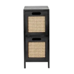 Dunelm French Cane Black 2 Drawer Unit -The Furniture Store 30747344 alt02