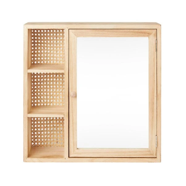 Dunelm French Cane Mirror Cabinet 2 Dunelm French Cane Mirror Cabinet - Image 2