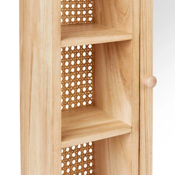 Dunelm French Cane Mirror Cabinet 4 Dunelm French Cane Mirror Cabinet - Image 4