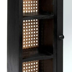 Dunelm French Cane Black Mirror Cabinet 8 Dunelm French Cane Black Mirror Cabinet -The Furniture Store 30747349 alt03